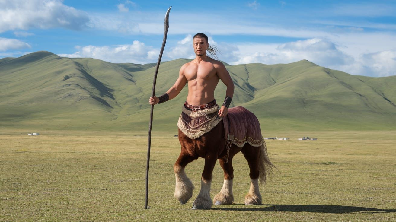 Fantasy Mongolian Centaur: Muscular Male