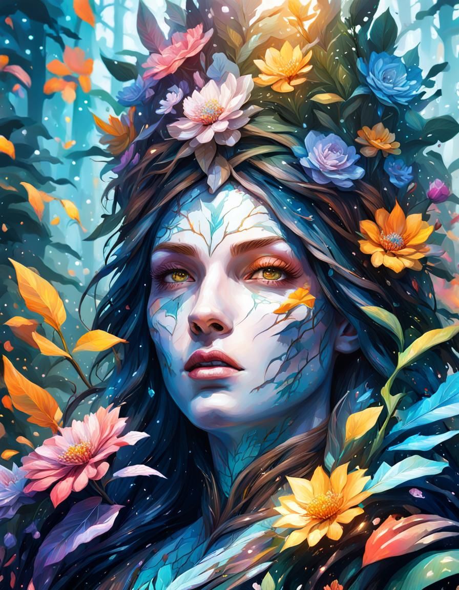 Mavka: A Magical Forest Spirit in Hyperrealism