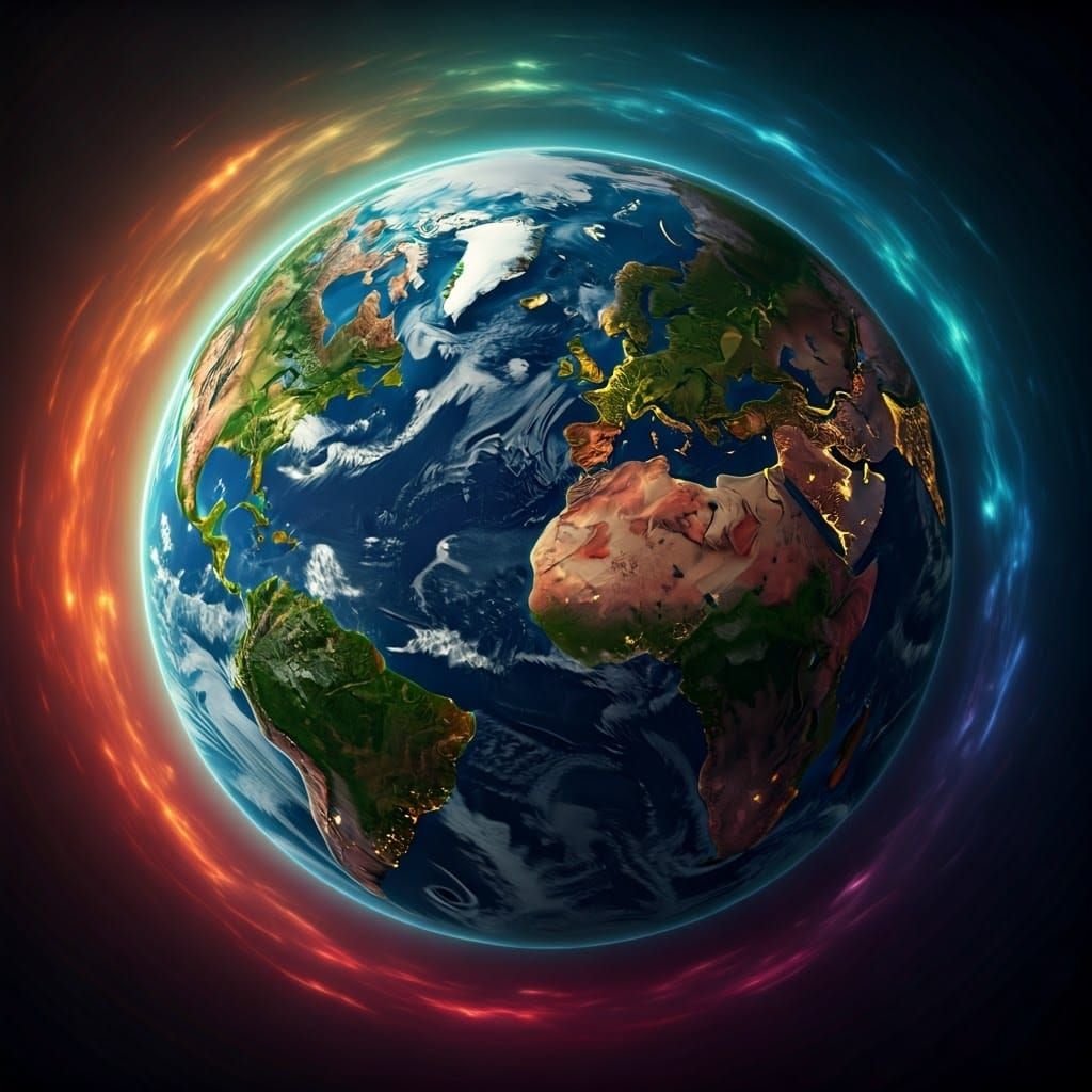 Hyperrealistic Earth Concept Art in Vibrant Colors