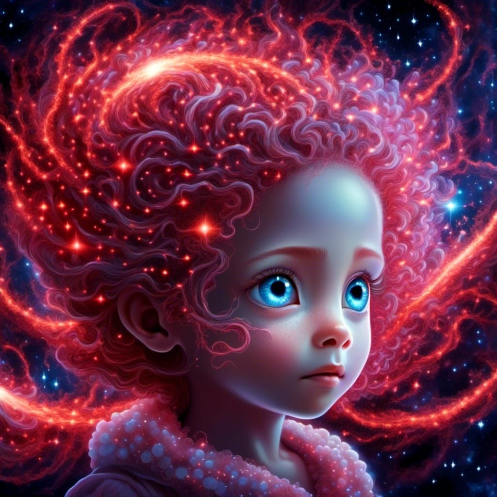 Creepy Cute Red-Eyed Monster in Wonderland