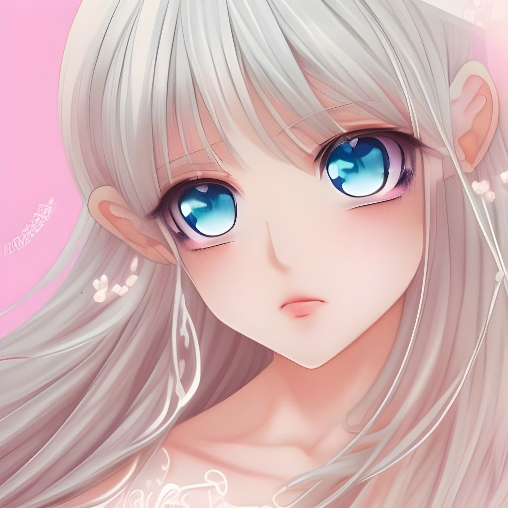 Anime Girl with Blonde Hair and Blue Eyes