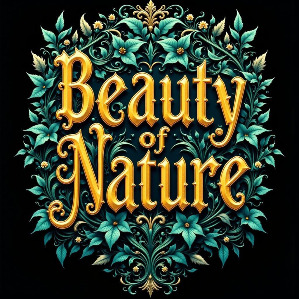 Gothic "Beauty of Nature" Poster with Ethereal Camouflage