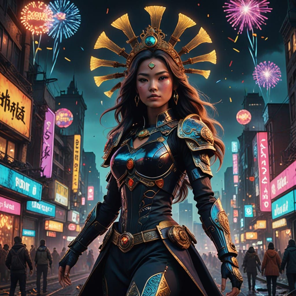 Epic Fantasy Barbie Celebrates 2025 New Year in Futuristic C...