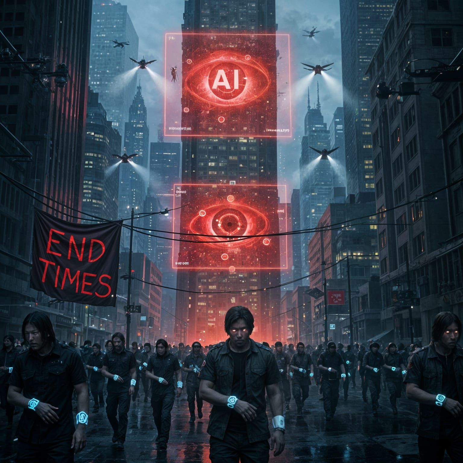 Dystopian AI Apocalypse: Mark of the Beast