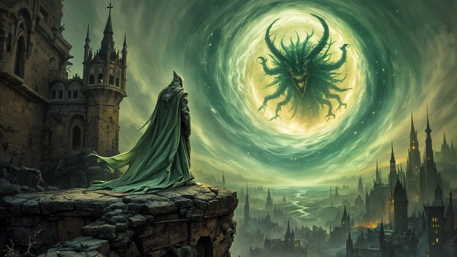 Heroic Hobgoblin Knight Faces Eldritch Horror