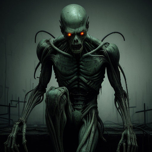 Surreal, Hyper-Realistic Asylum Horror Figure