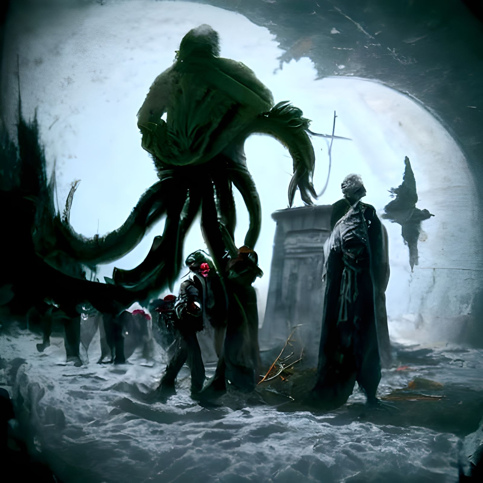 Cthulhu Halloween Horror in Doré Style