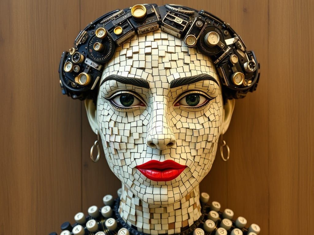 Manual Typewriters Assemblage Portrait