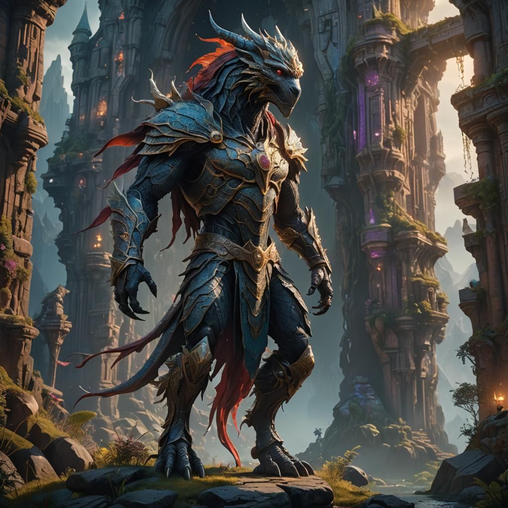 Heroic Mystical Creature in Fantasy World