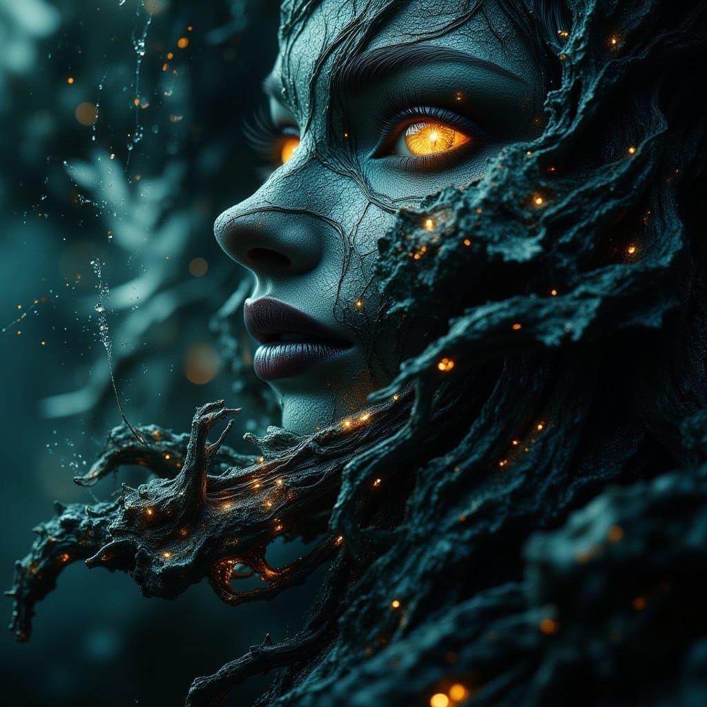 Dark Creature of the Night in Ominous Style