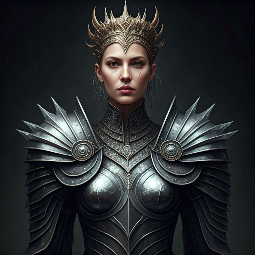 Fantasy Queen in Armor Glass Dress