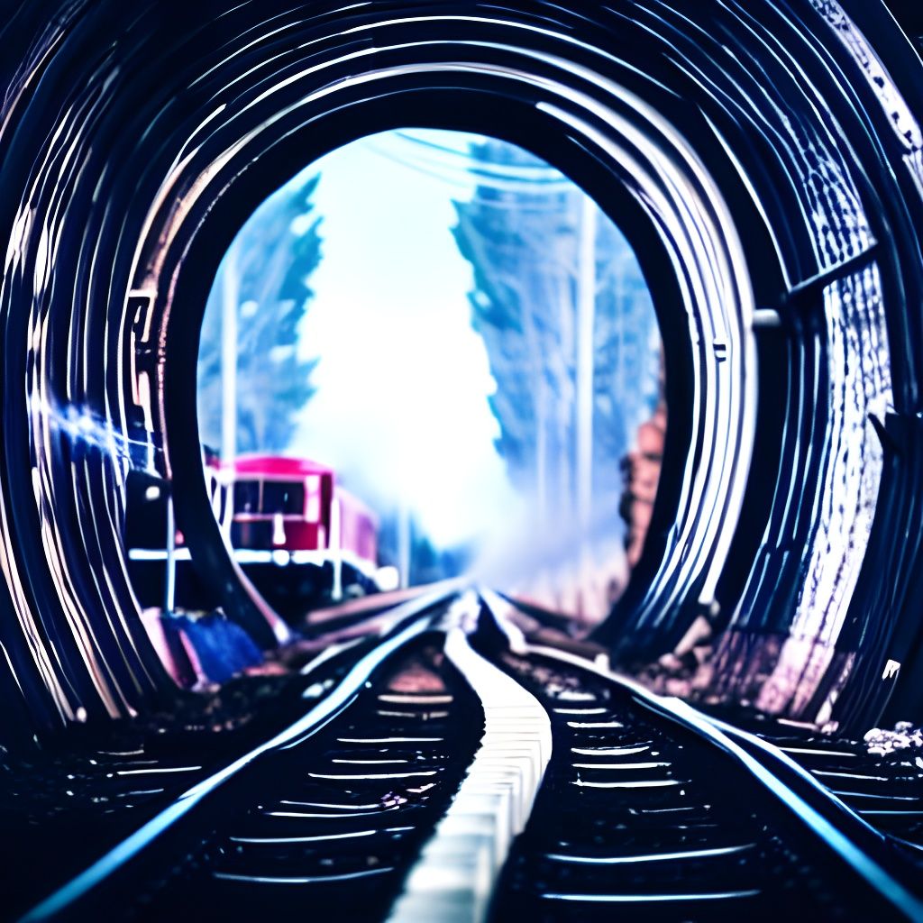 Steam Train Emerges from Tunnel in High Resolution