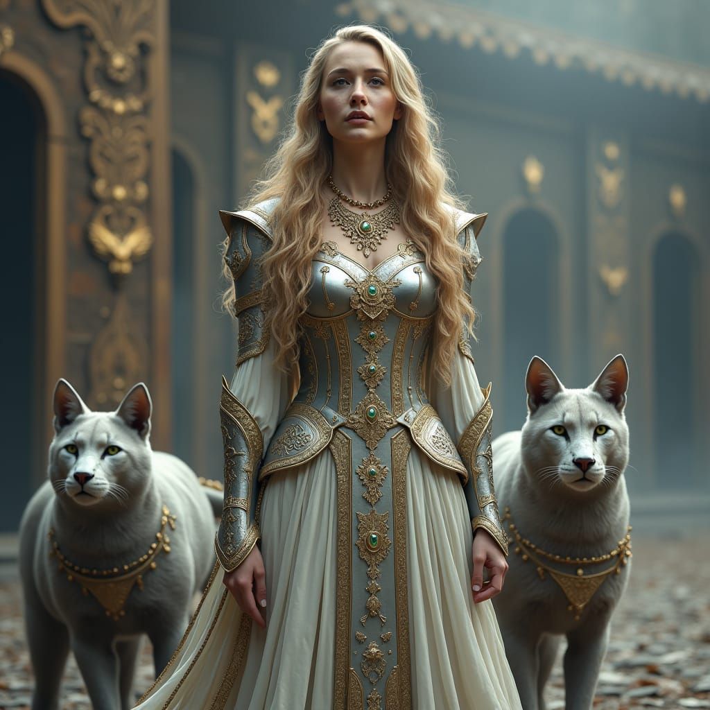 Portrait of the norse goddess Freya