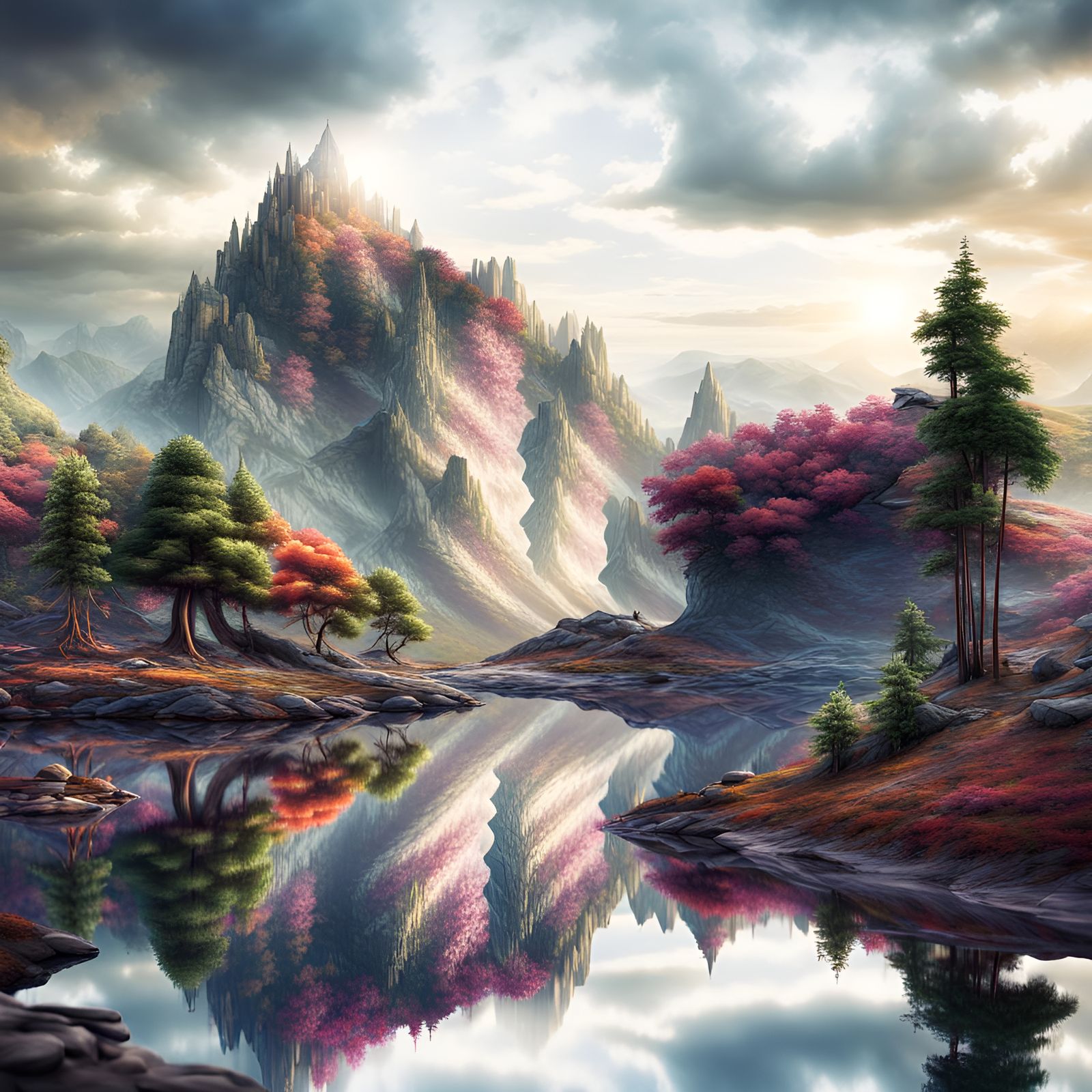 Deep varied prismatic landscape