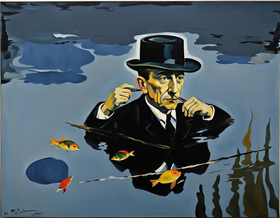 Distorted Reflections: A Fauvist-Cubist Portrait