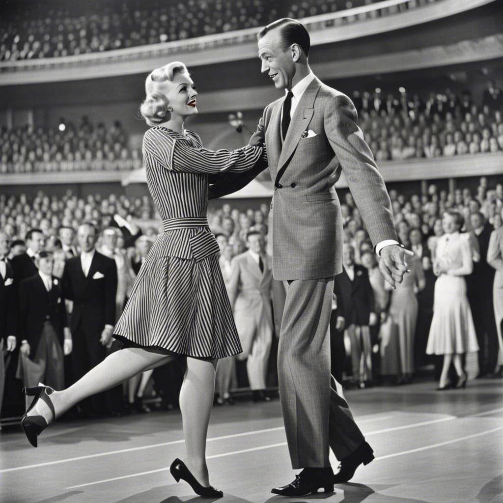 Ginger Rogers and Fred Astaire Dancing