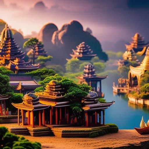 Southeast Asia Diorama on Fantasy Tabletop