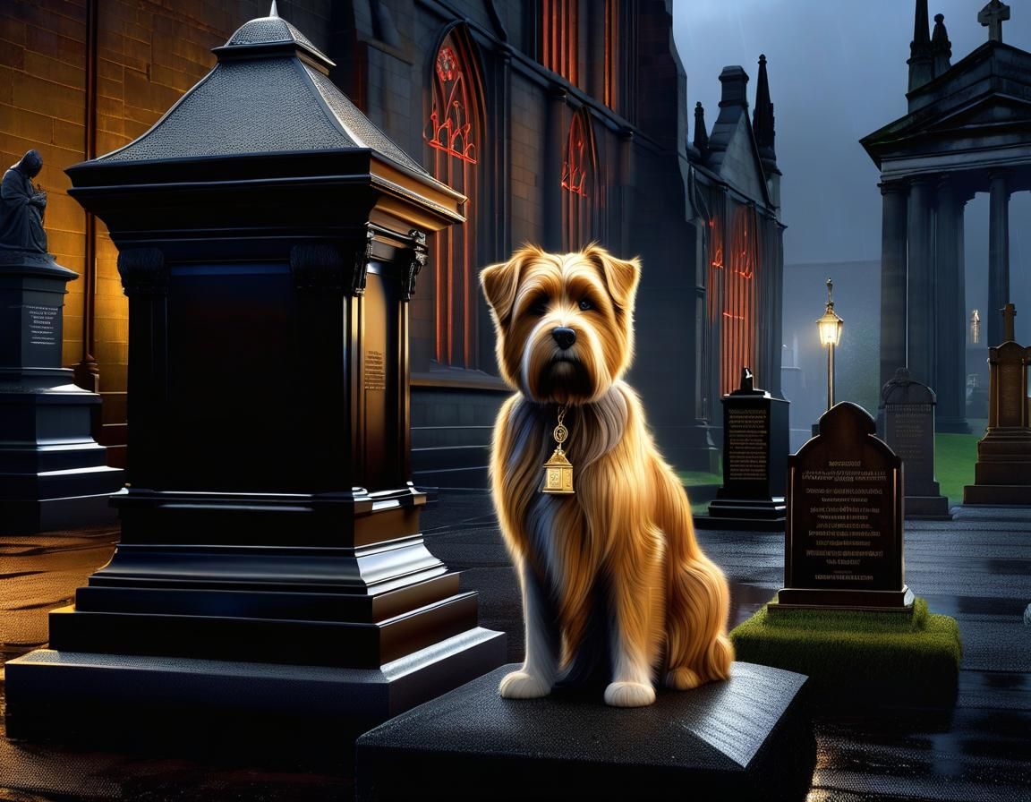 Greyfriars Bobby: Loyalty in the Rain, Digital Art