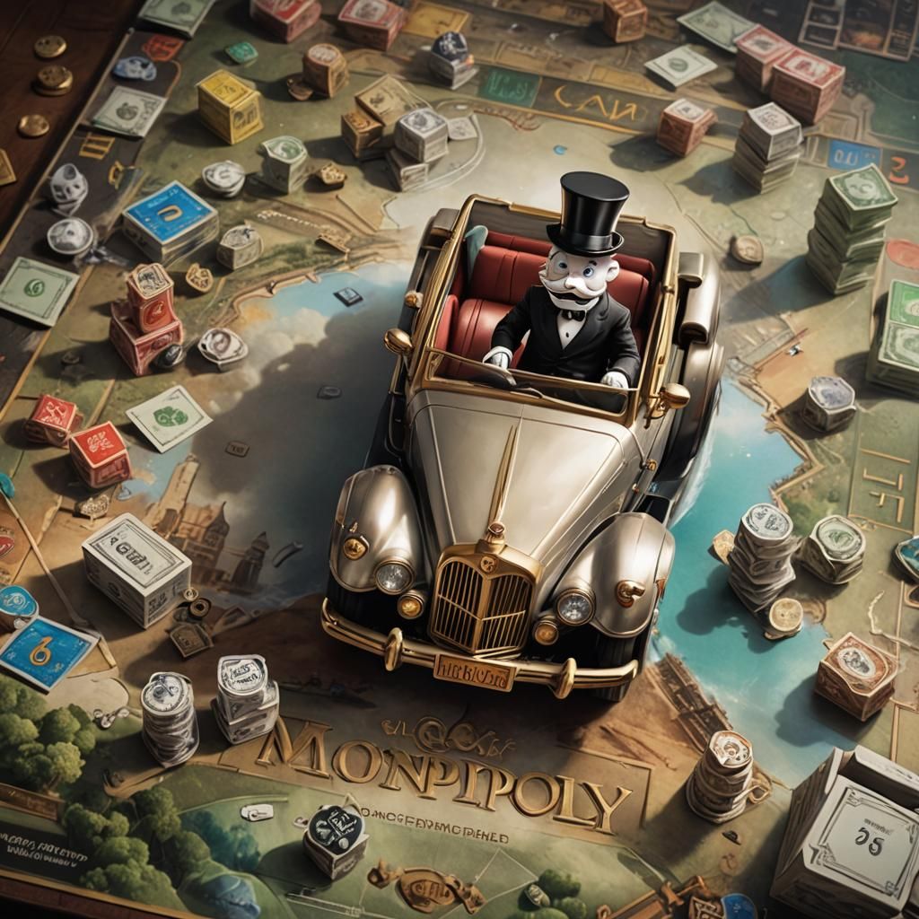 Mr. Monopoly Drives on the Game Board