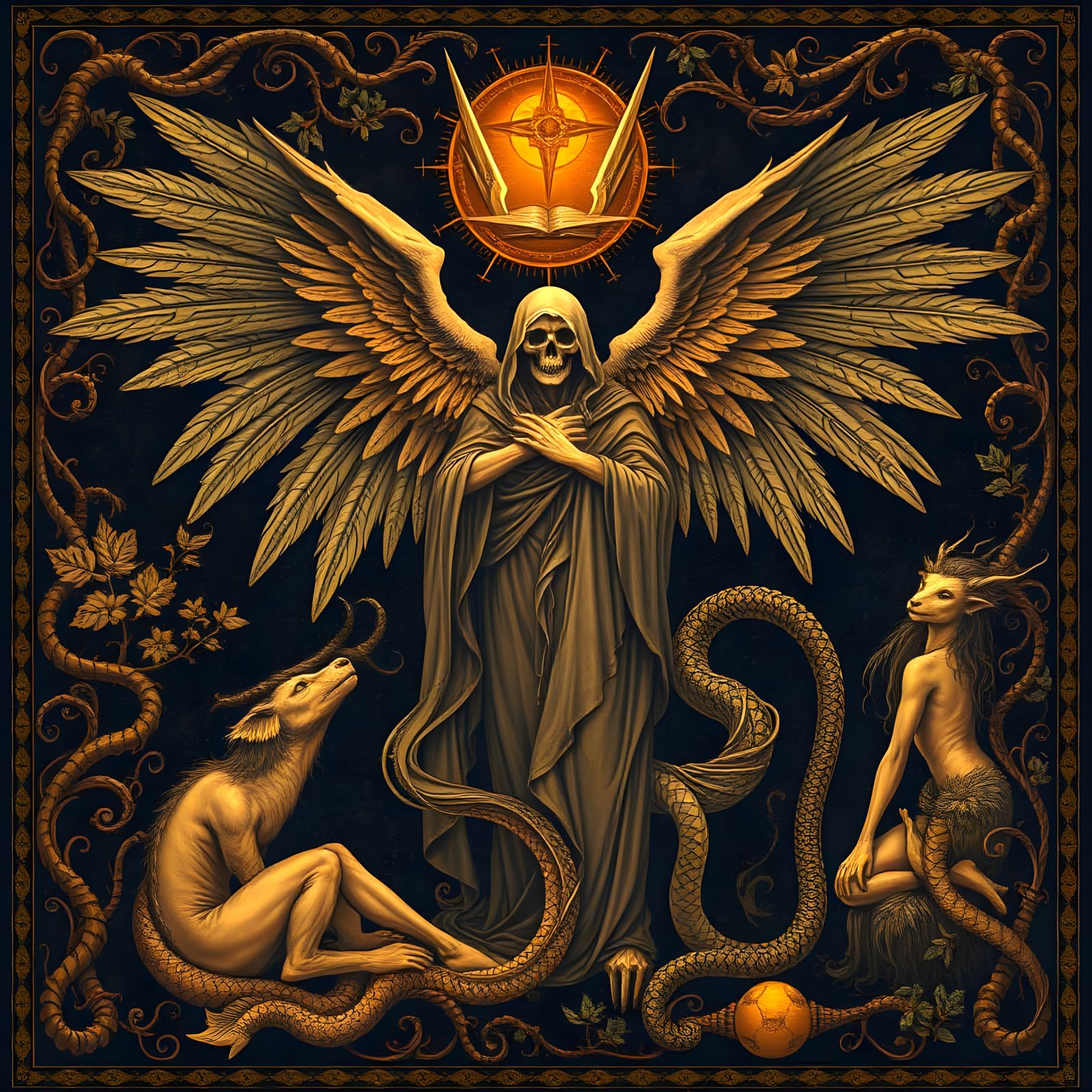 Angel of Death in Muted Earth Tones