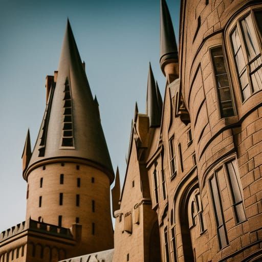 Stunning Photograph of Hogwarts Castle with Bokeh
