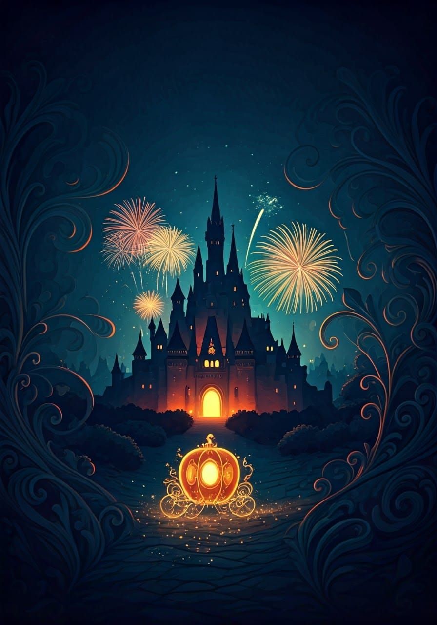 Enchanted Godmother's Villa: Whimsical Fairytale Scene