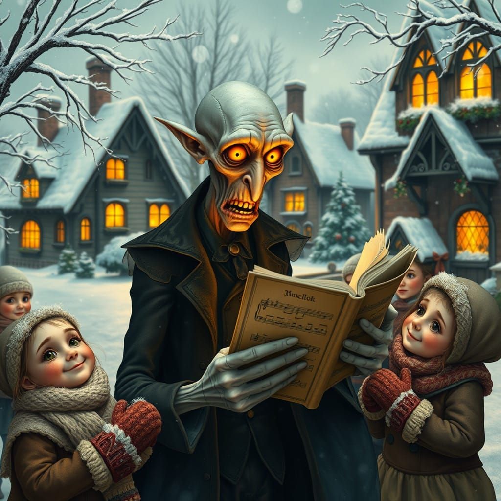 Vampire Count Orlok Leads Joyful Christmas Caroling in Encha...