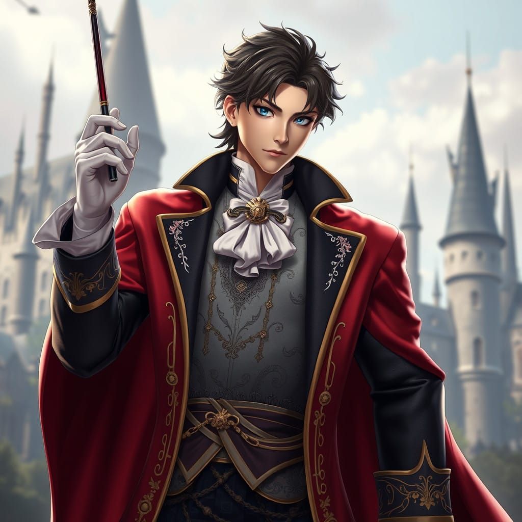 Prince Charming in Elegant Wizarding Attire
