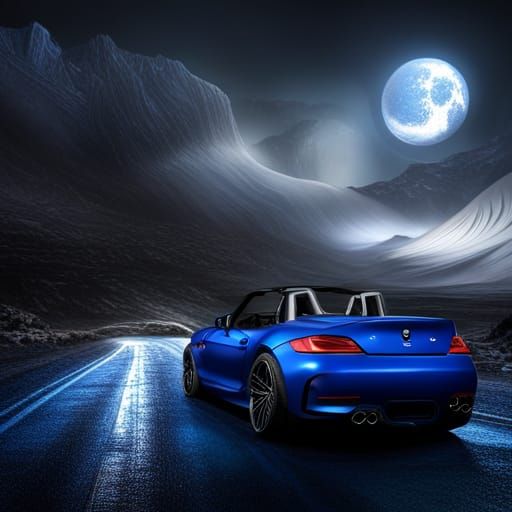 BMW Z3 in Fantastical Matte Painting Style