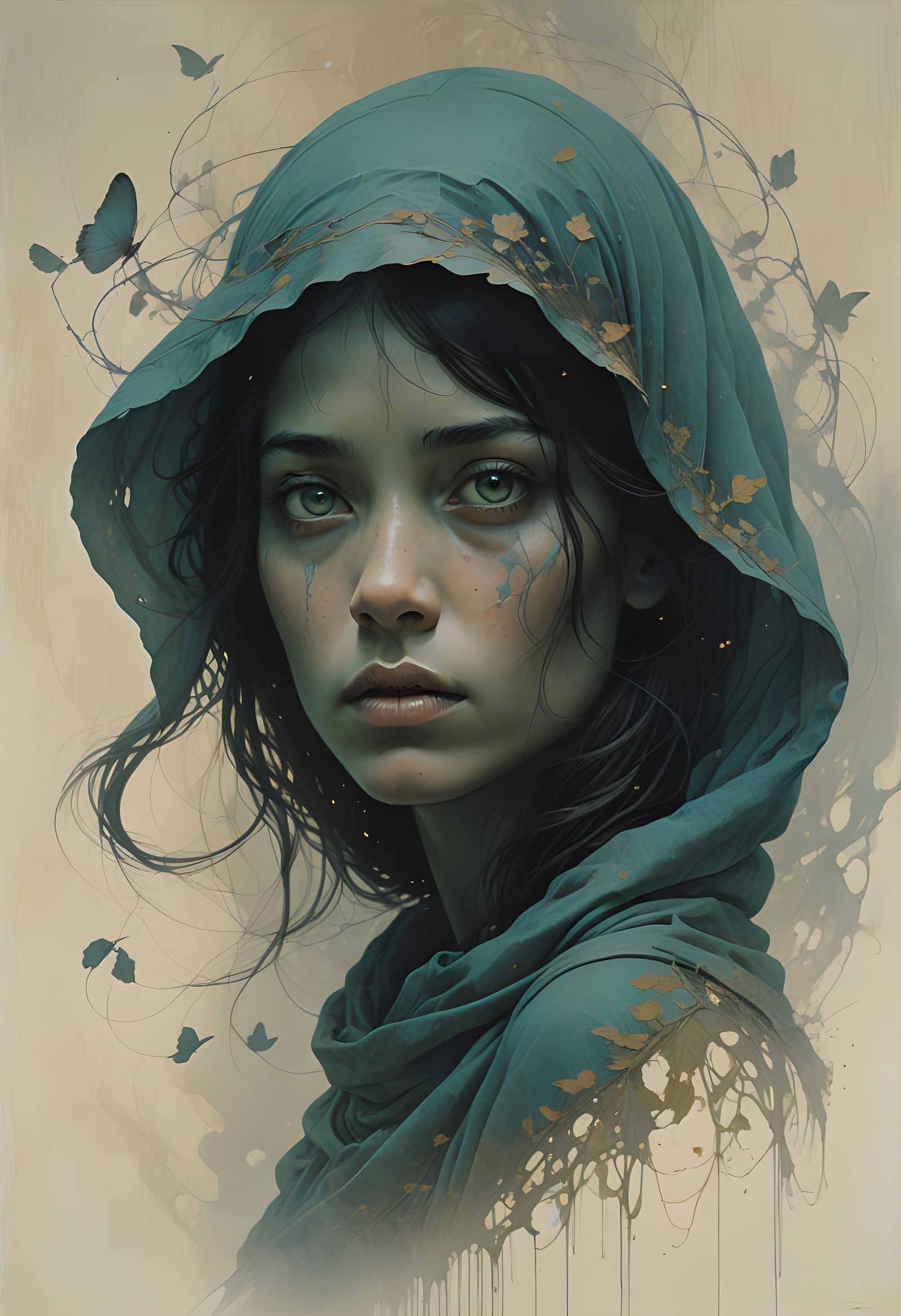 Soulful Portrait of Inner Turmoil