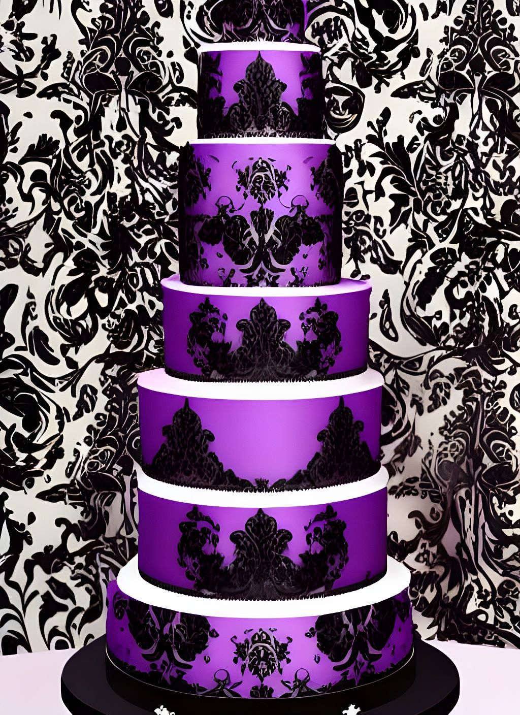 Damask Wedding Cake