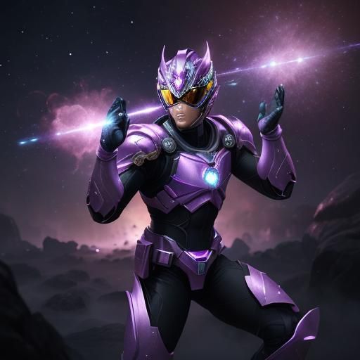 Sparkling Space Heroine in Galactic Nebula