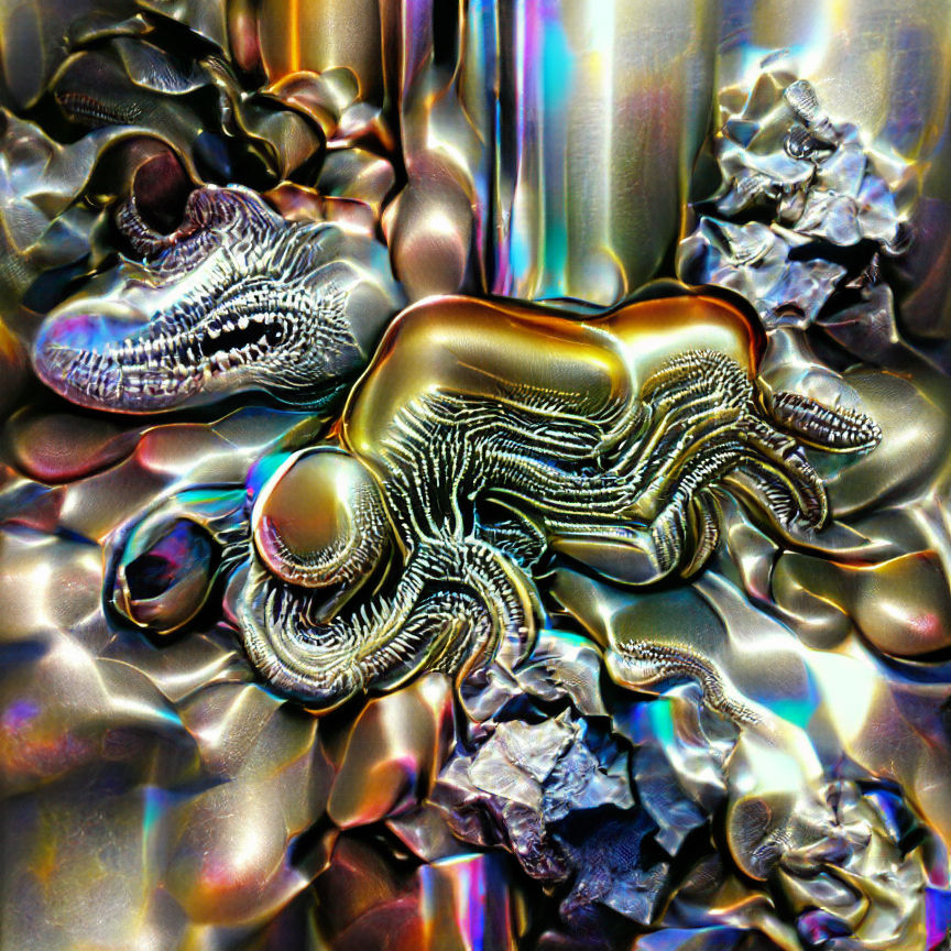 Futuristic Metallic Organism: A Modern Marvel