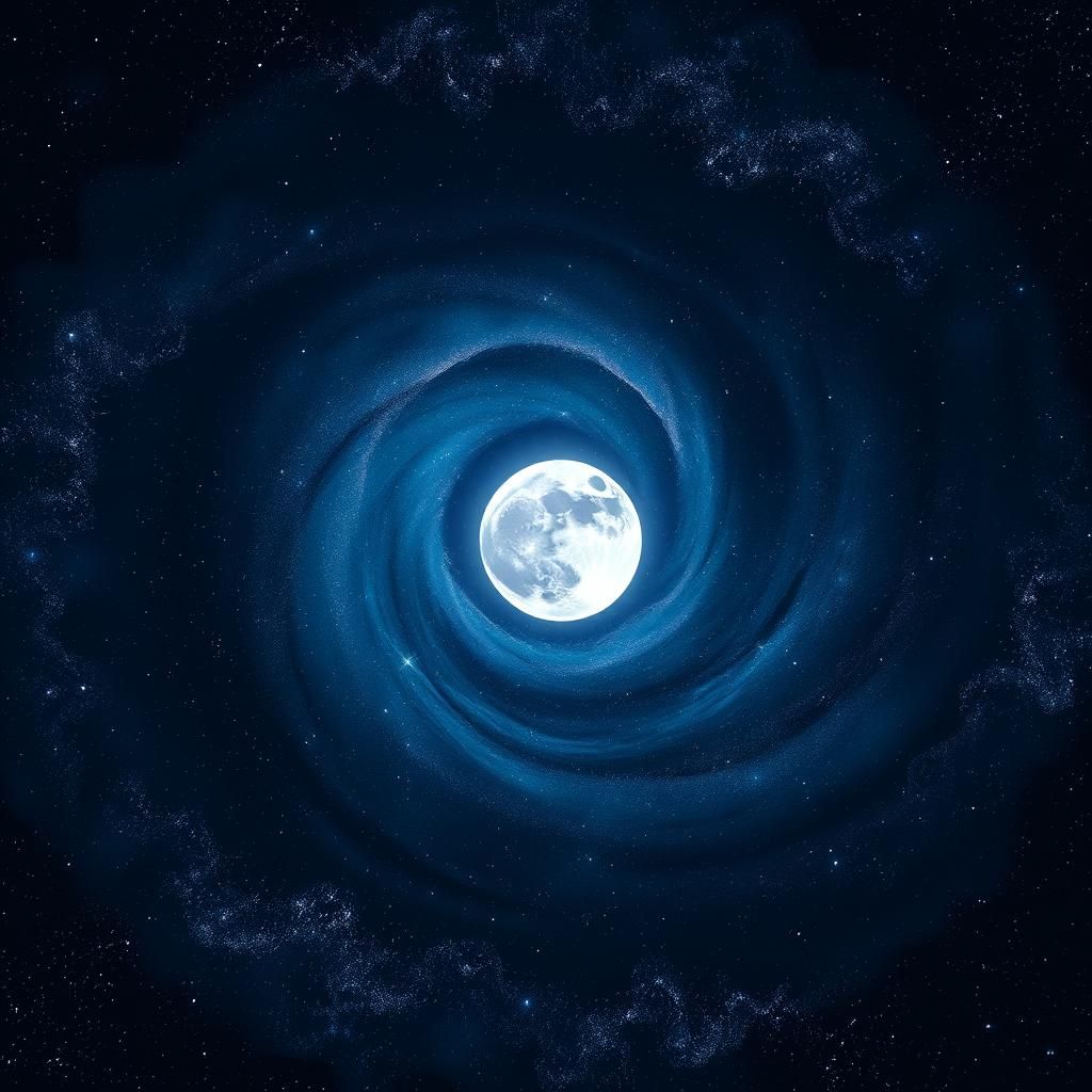 Stunning Midnight Sky with Swirling Galaxies