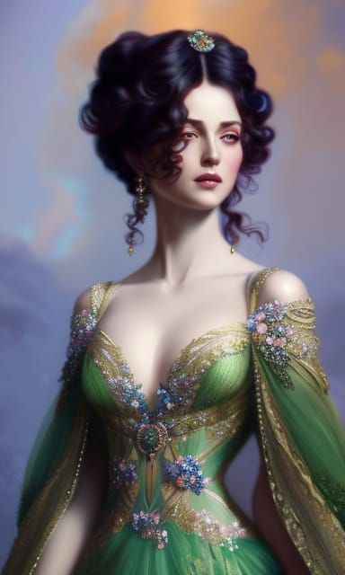 Jeweled Rococo Portrait in Unreal Engine 5