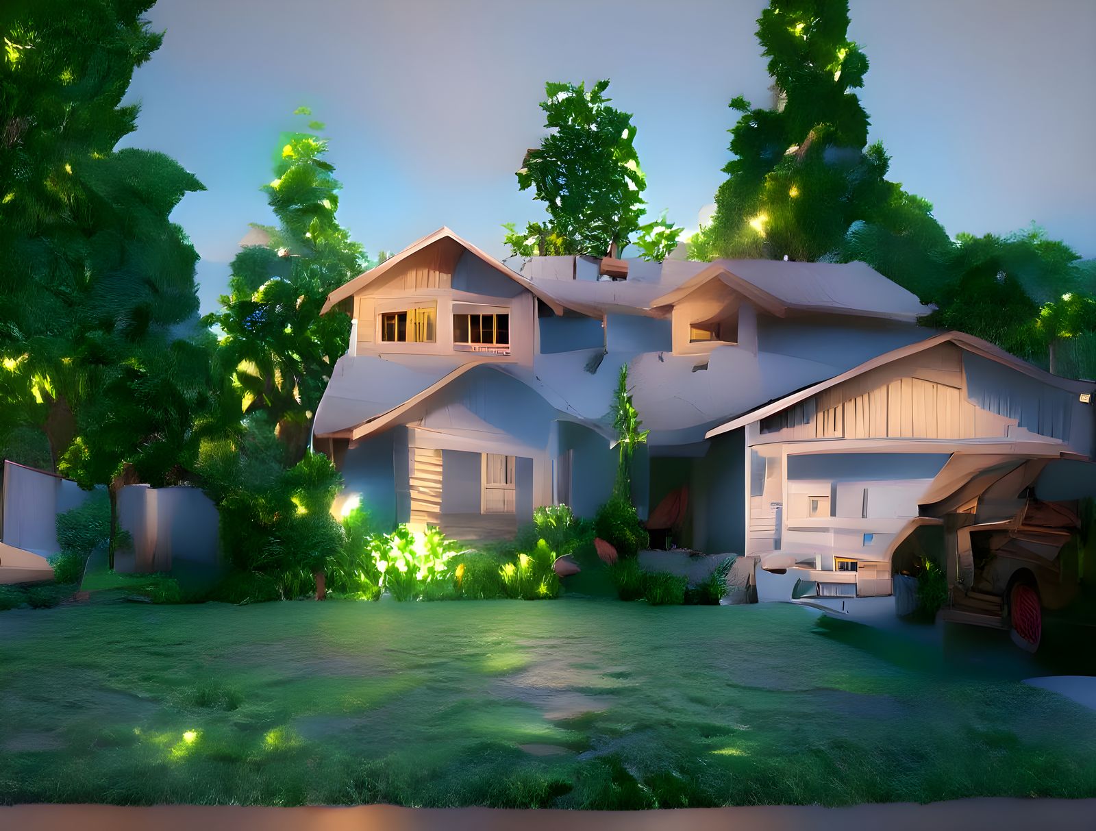 Nostalgic Scene with Volumetric Lighting in Unreal Engine