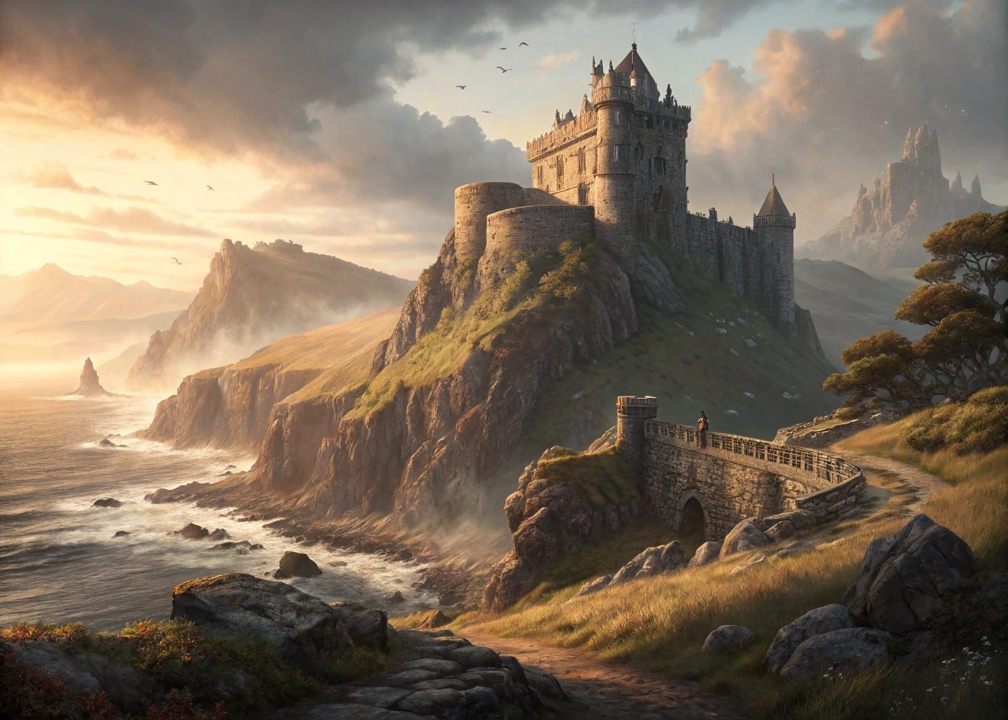 Celtic medieval castle of Cape Dun