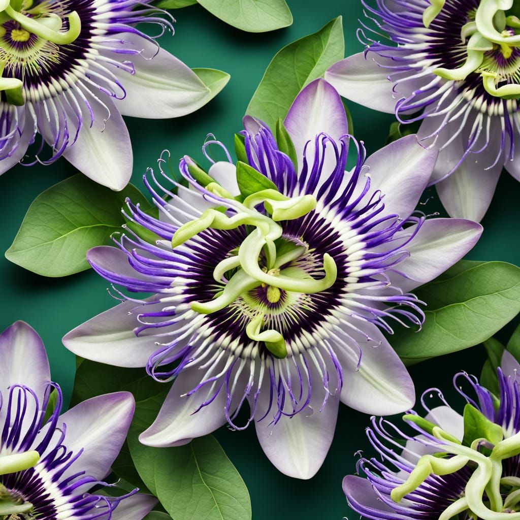Vibrant Macro Photograph of a Passion Flower