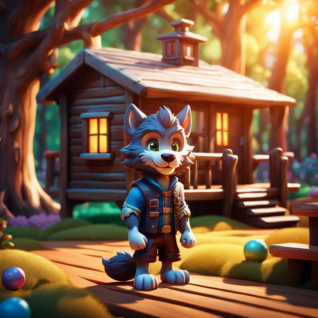 Chibi Werewolf on Playground: Digital Art