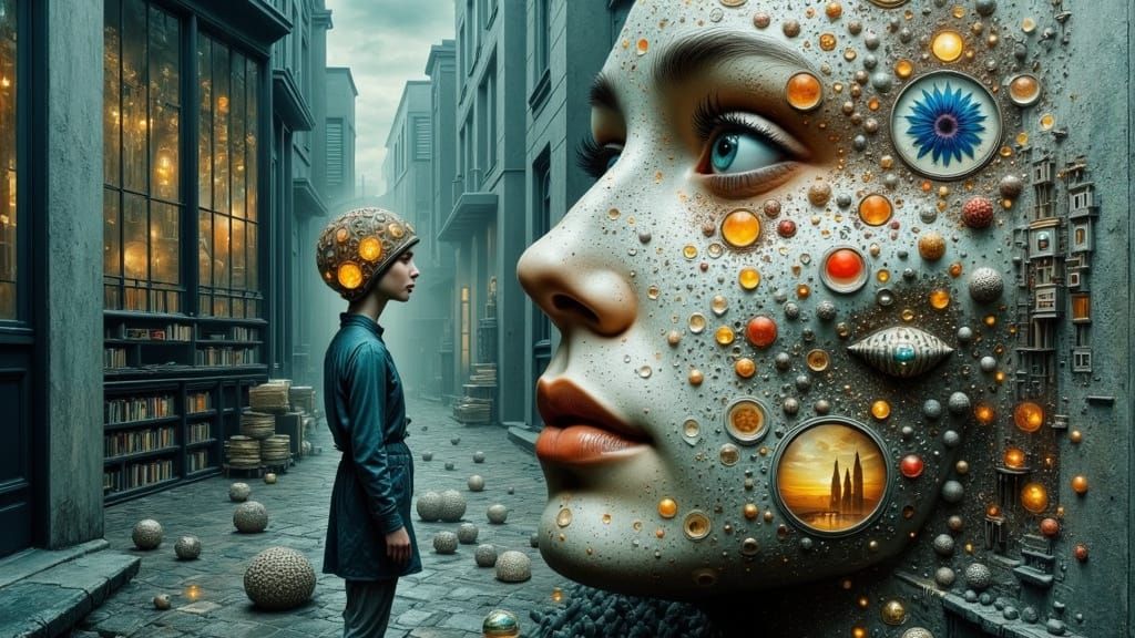 Surreal Optical Illusion with Abstract Double Exposure