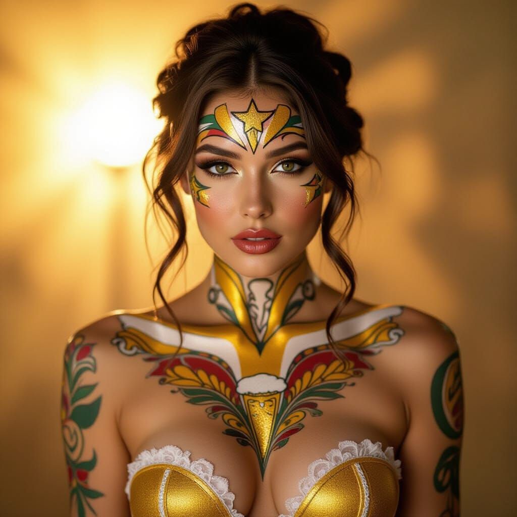 Human Beer Adornment: Body Paint Art in Film