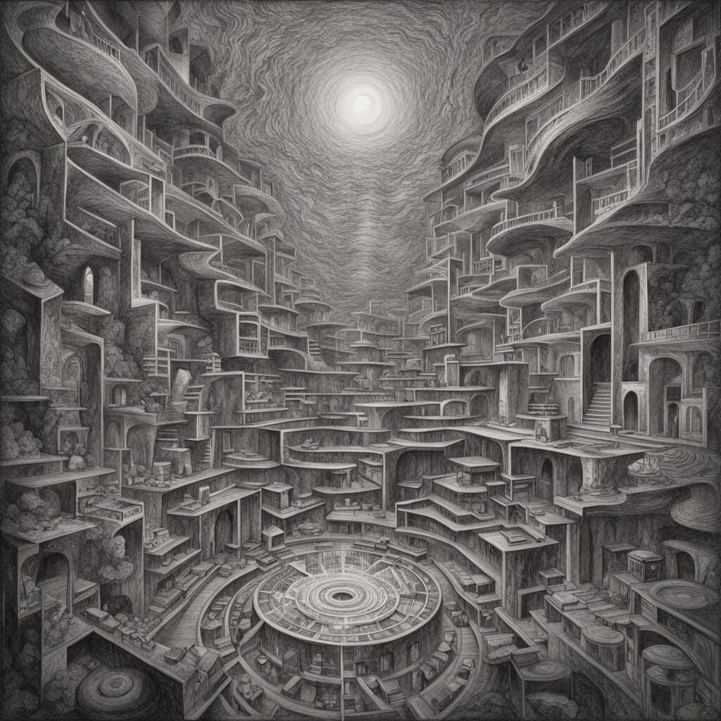 Sacred Geometry Vortex in Mystical DMT Realm