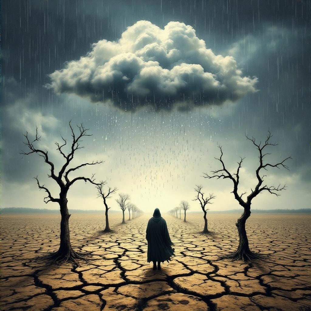 Dystopian Ghost Forest in Surreal Style