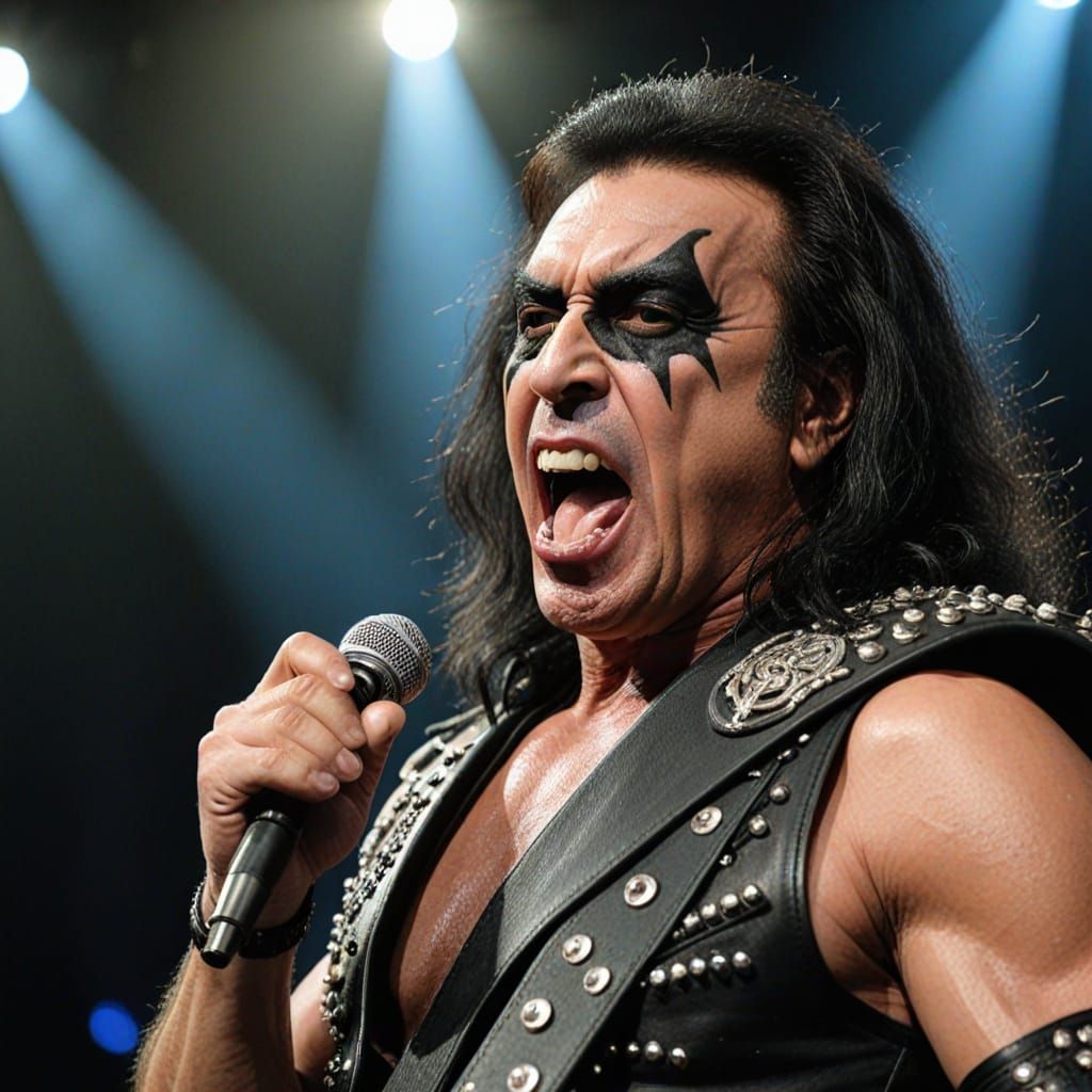 Gene Simmons Tongue Action: Rock Concert Photography