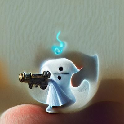 Playful Ghost with a Gun