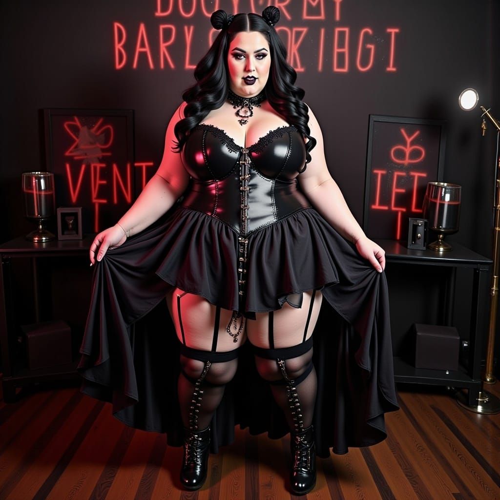 Plus-Size Woman Celebrates Halloween