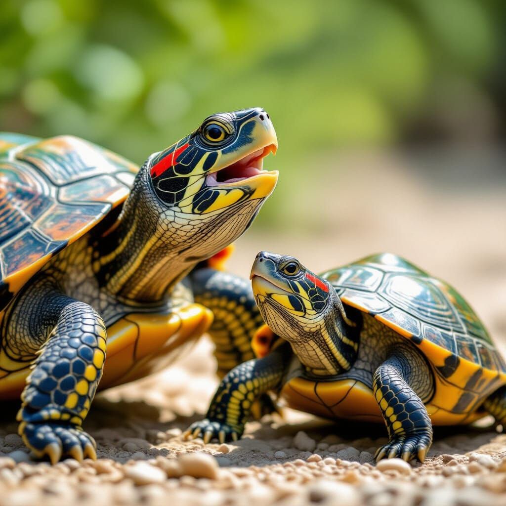 Turtle Love Song in Bright Colors