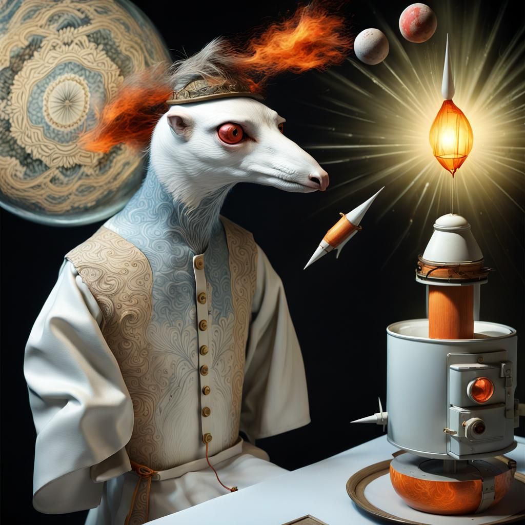 Magical Surreal Houses Under a Rising Sun