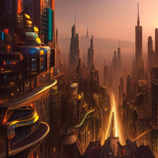 Futuristic City Concept Art in Unreal Engine