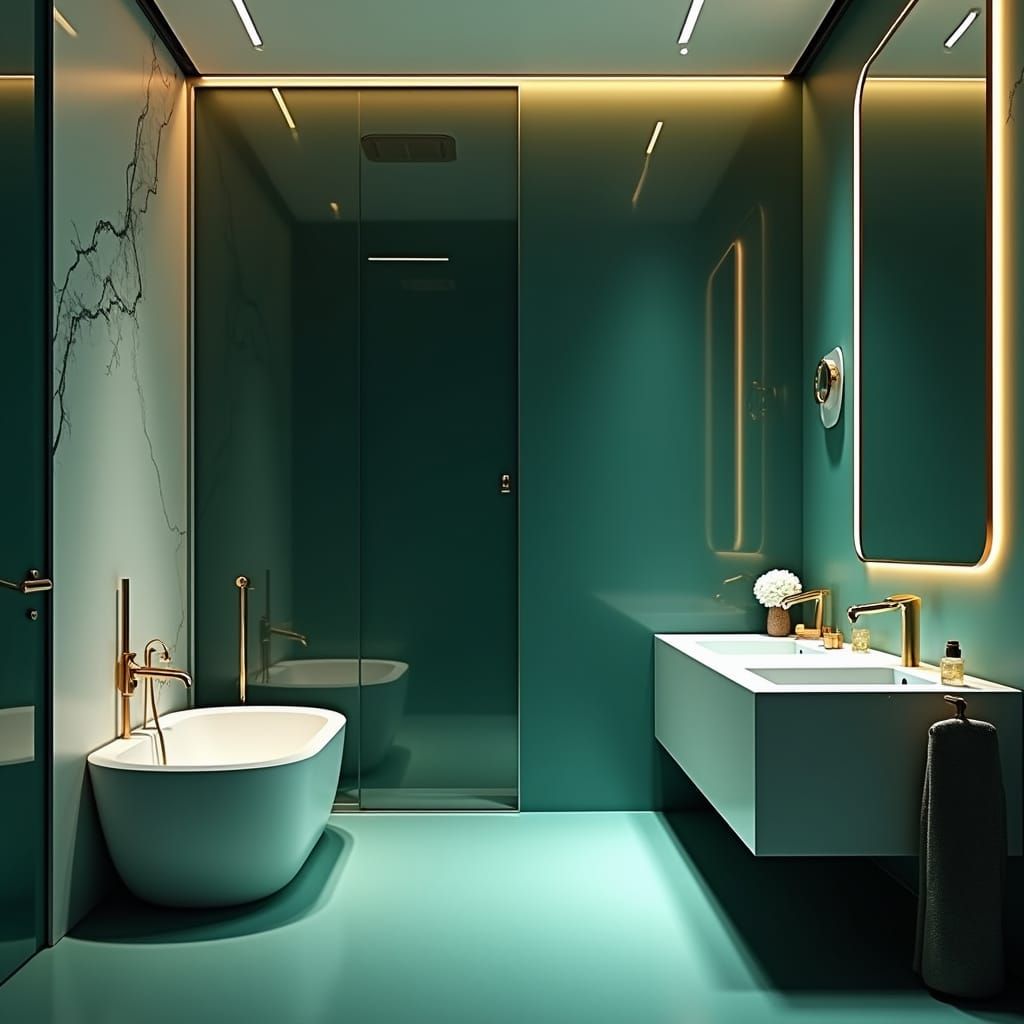 Luxurious Modern Bathroom Interior in High Resolution